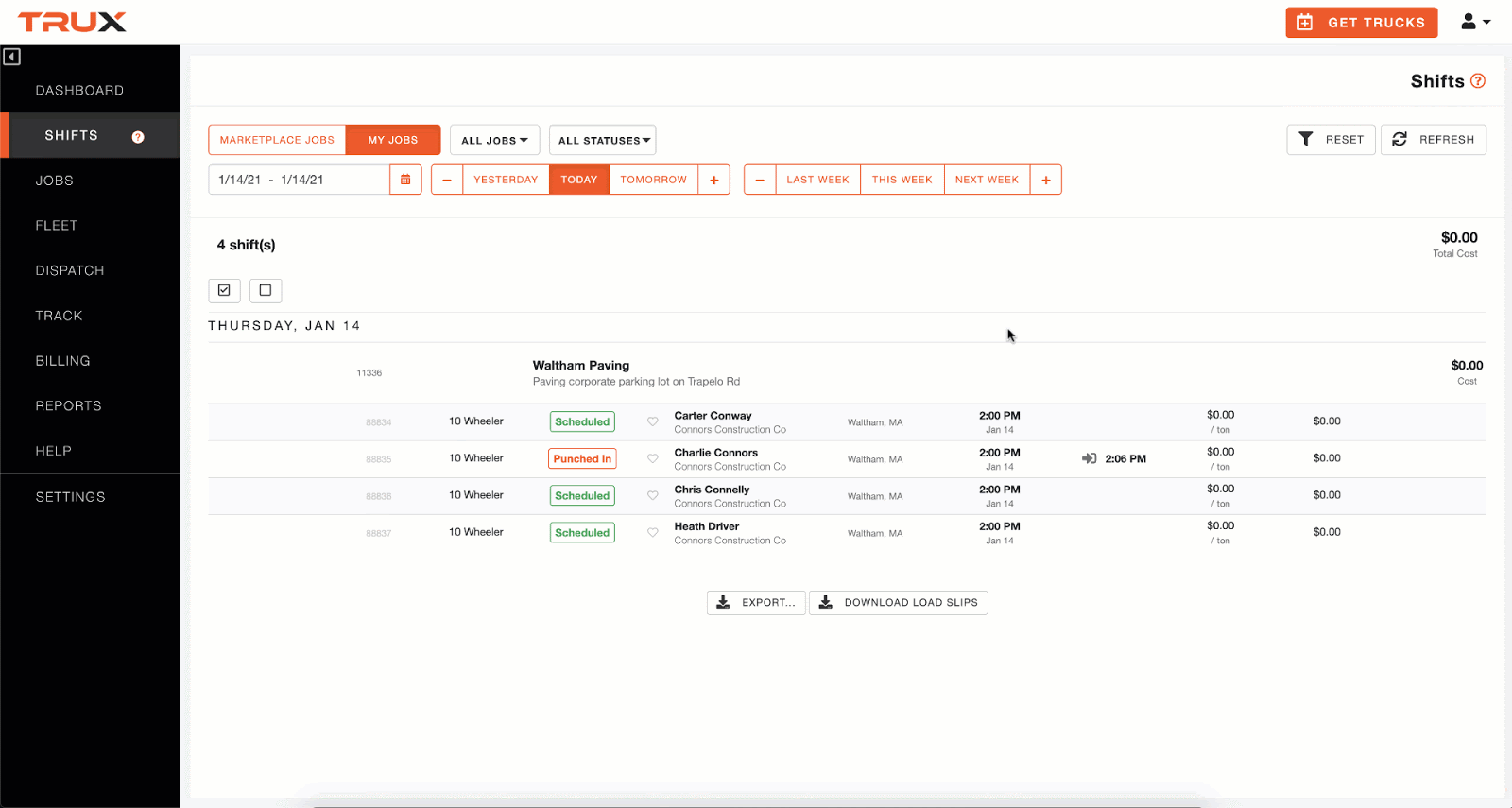 hauling-app-track