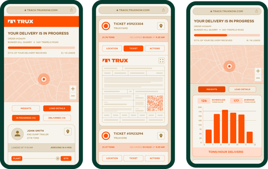 Delivery Tracker Screens