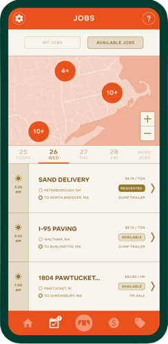 Drive_JOBS screen