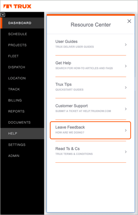 HELP menu