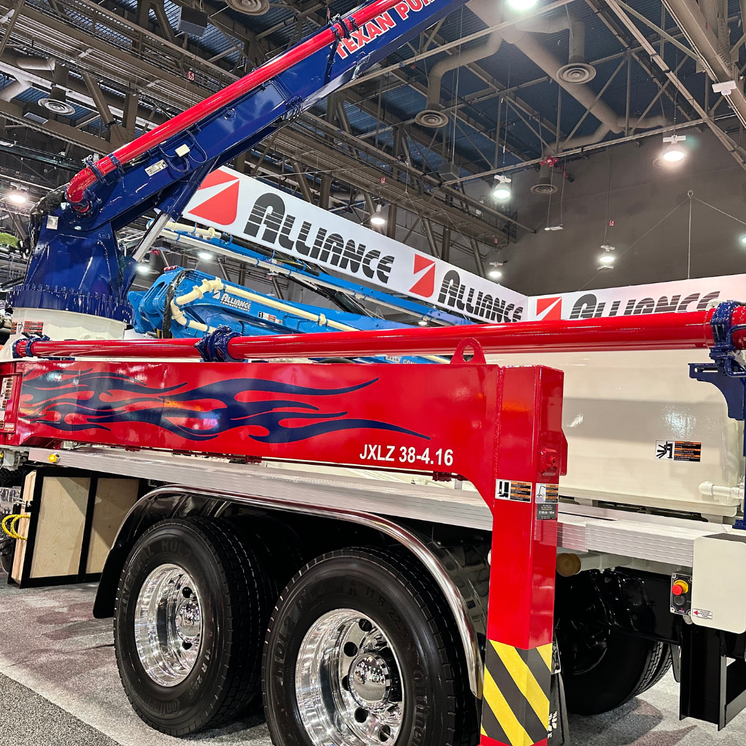 Pump trucks on the show floor